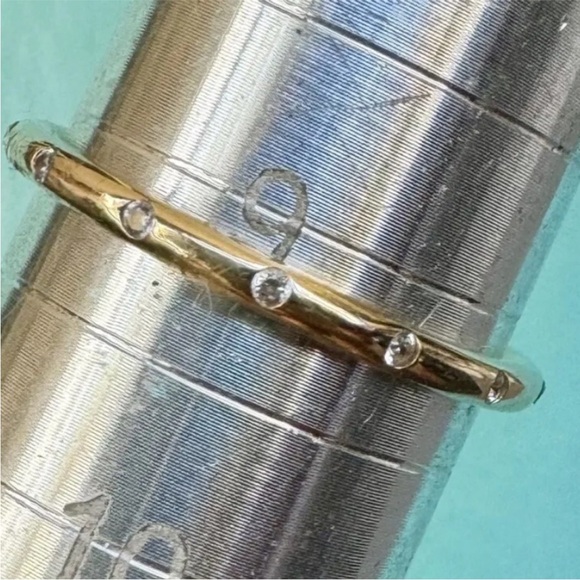 PANDORA 14K GOLD DROPLETS RING 150178CZ BOX RETIRED SZ 6/(9.25) - Picture 6 of 7